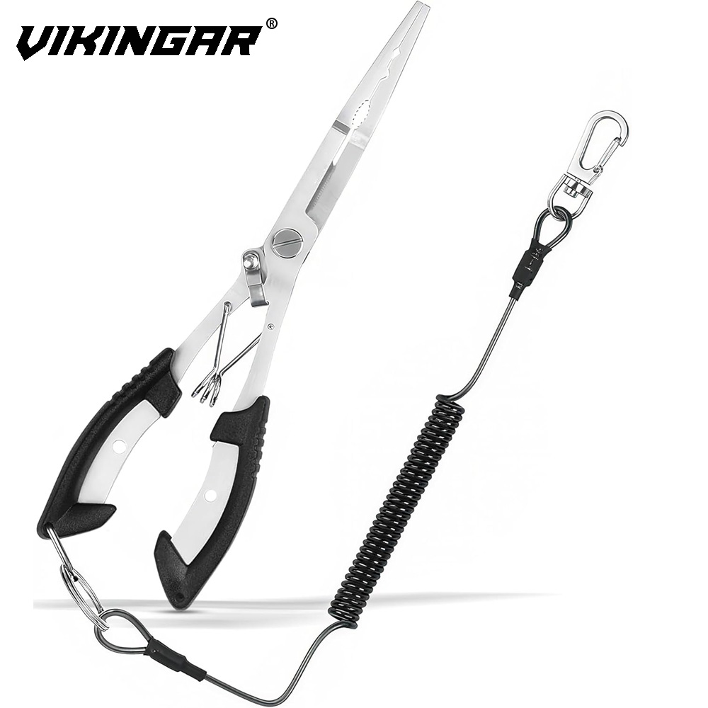 Fishing Line Cutter - VIKINGAR 21cm Multifunctional Fishing Pliers Straight