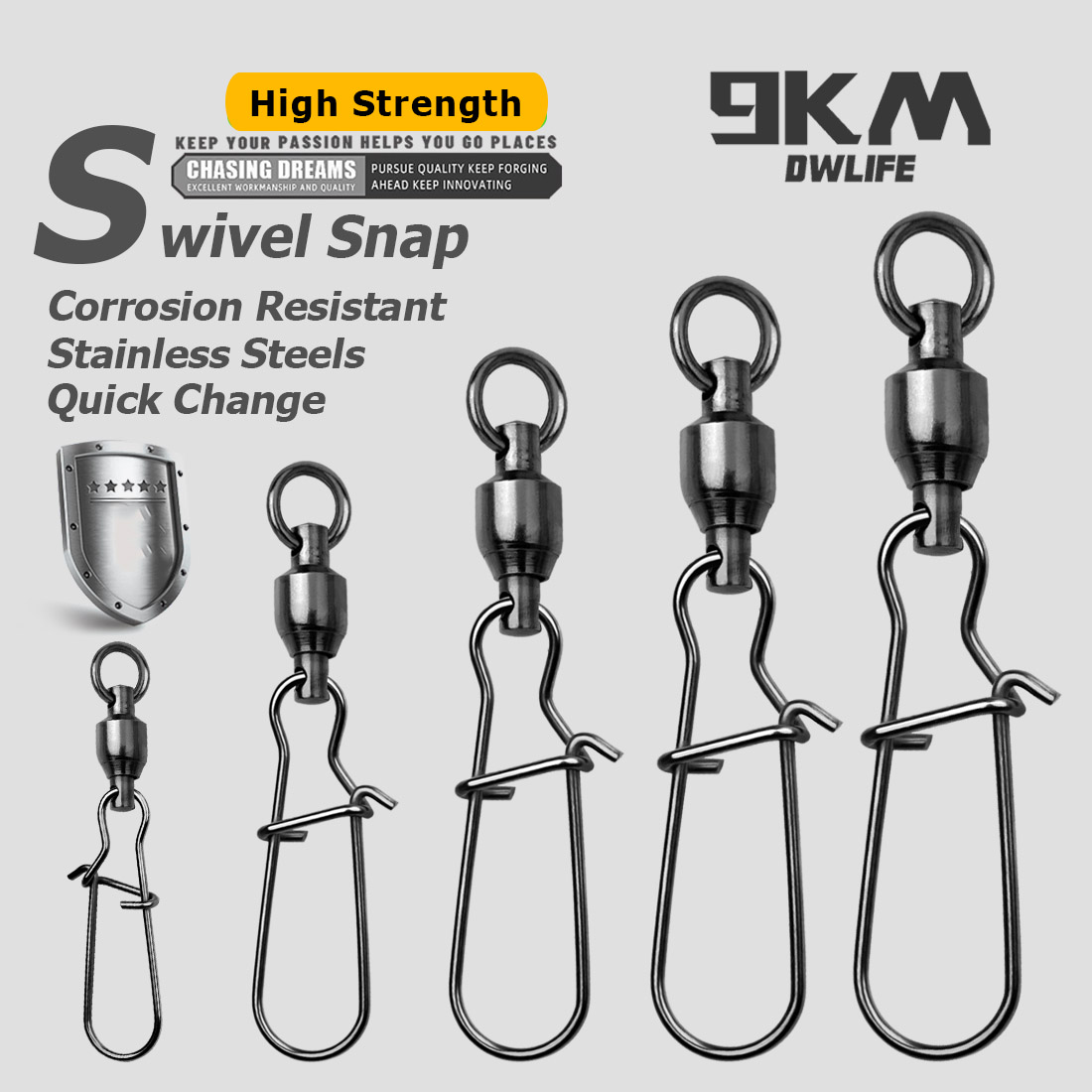 9KM 10PCS Ball Bearing Swivel  – обзор и цена Monofilament Line