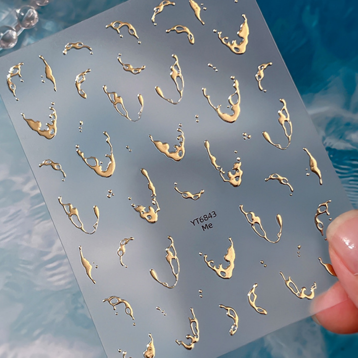 Gold Foil Water Splash 5D Nail – обзор и цена Freshwater Line