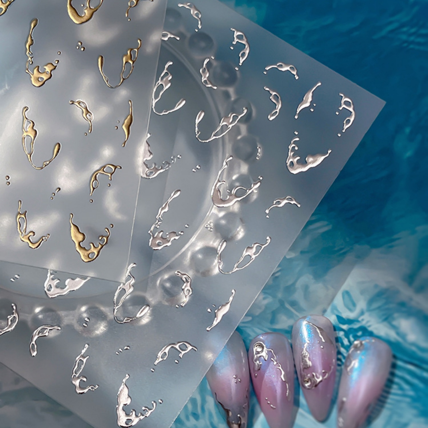 Gold Foil Water Splash 5D Nail – обзор и цена Freshwater Line