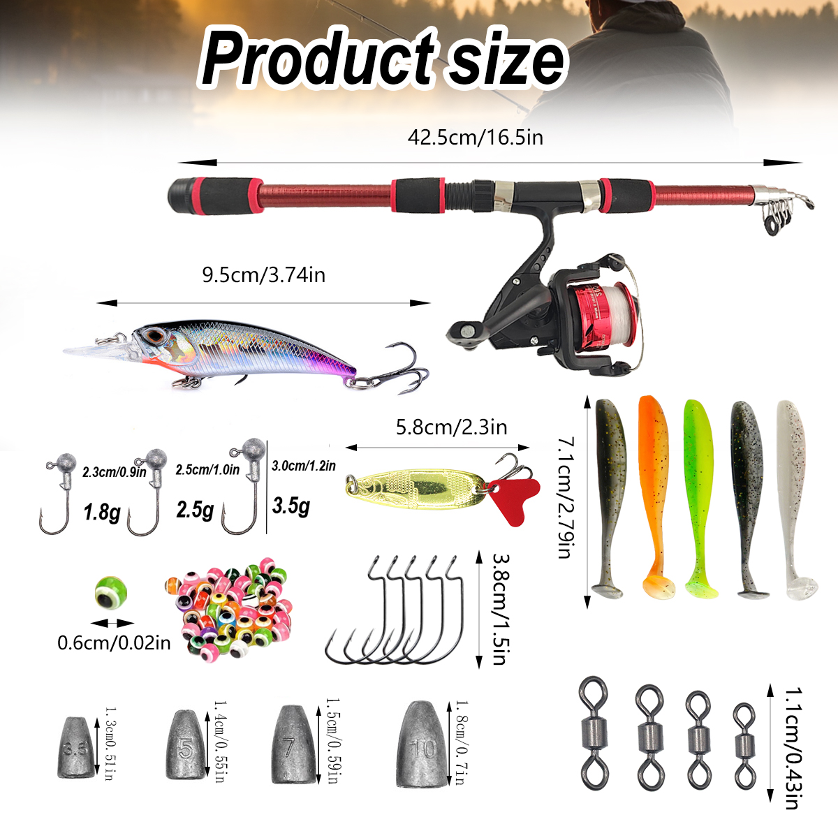 46Pcs Telescopic Fishing Rod R – обзор и цена Freshwater Line