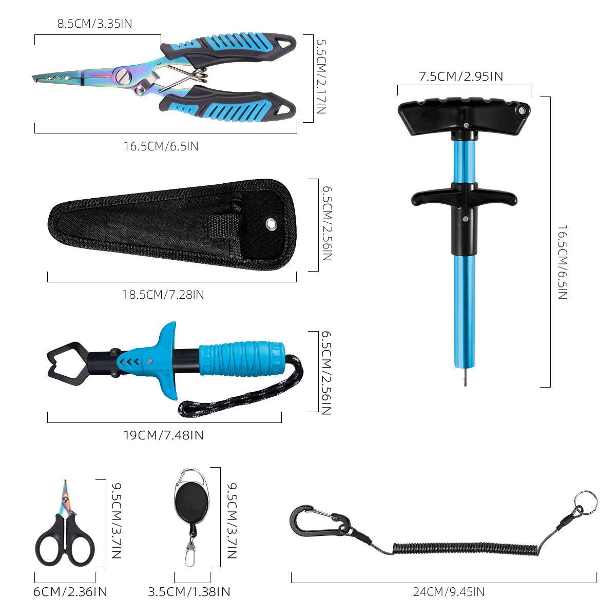 7-piece fishing tool set, prof – обзор и цена Saltwater Line