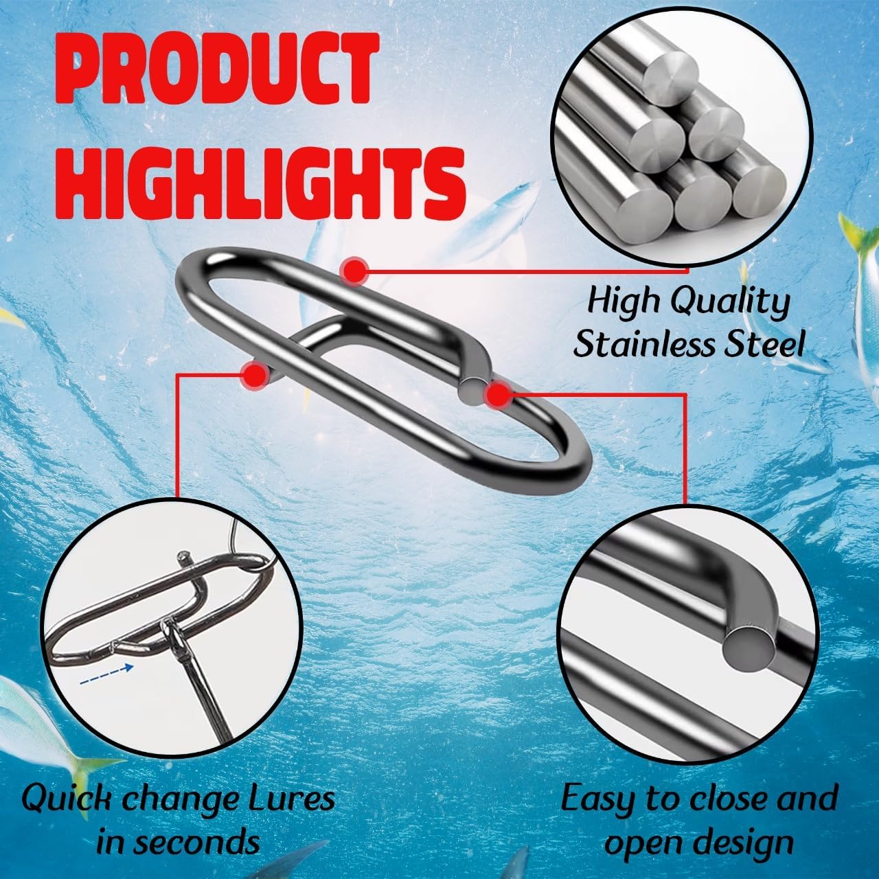 9KM Fishing Snap Kit 110pcs Po – обзор и цена Saltwater Line
