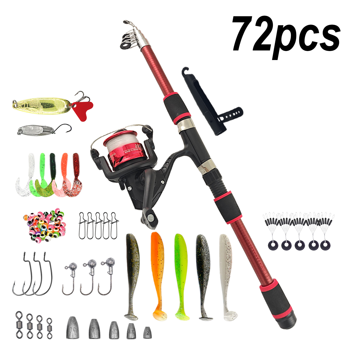 Fishing Pole Set Full Kits Wit – обзор и цена Fishing Line Spooler