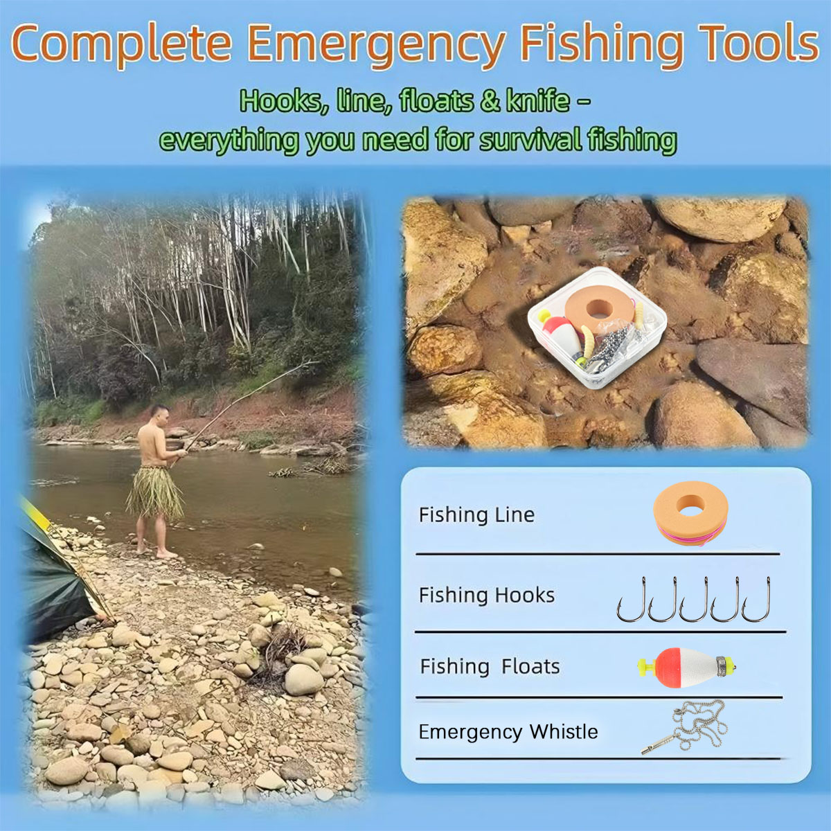 Portable Emergency Fishing Gea – обзор и цена Fishing Line Box